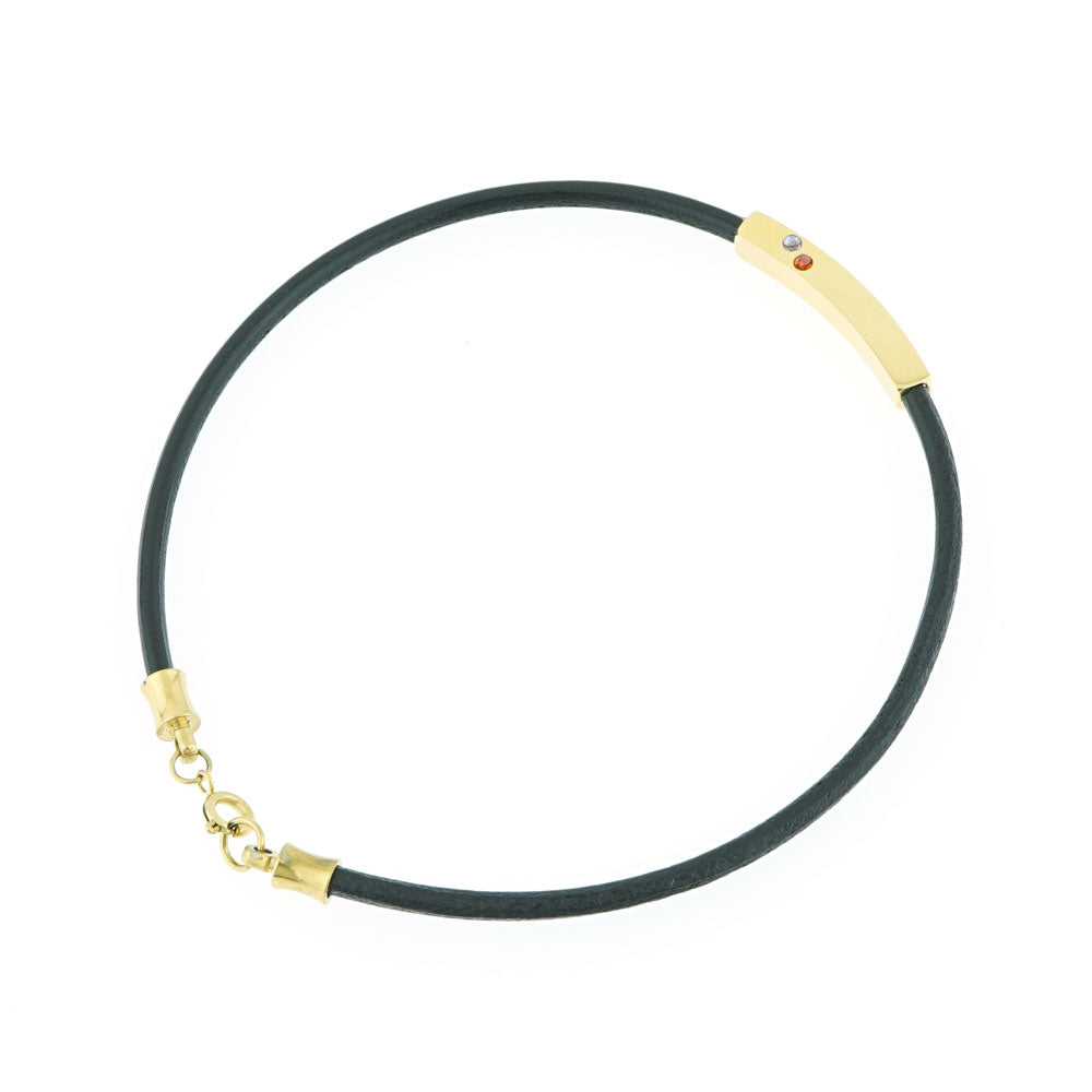 Alavel 選べる 誕生石 アンクレット 単品販売 ABYレザー APZ4042