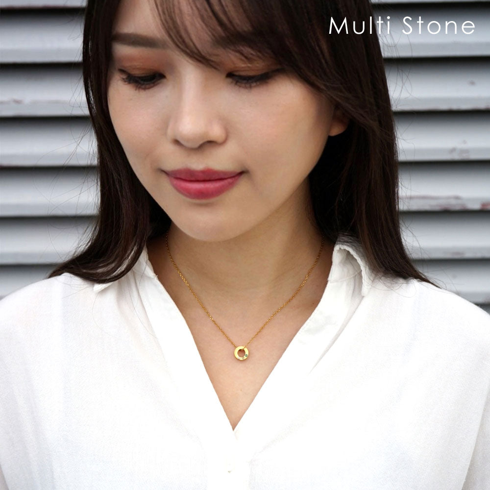 Alavel 選べる 誕生石 マルチ ストーン チューブ ネックレス 単品販売 Multi Stone APP0252