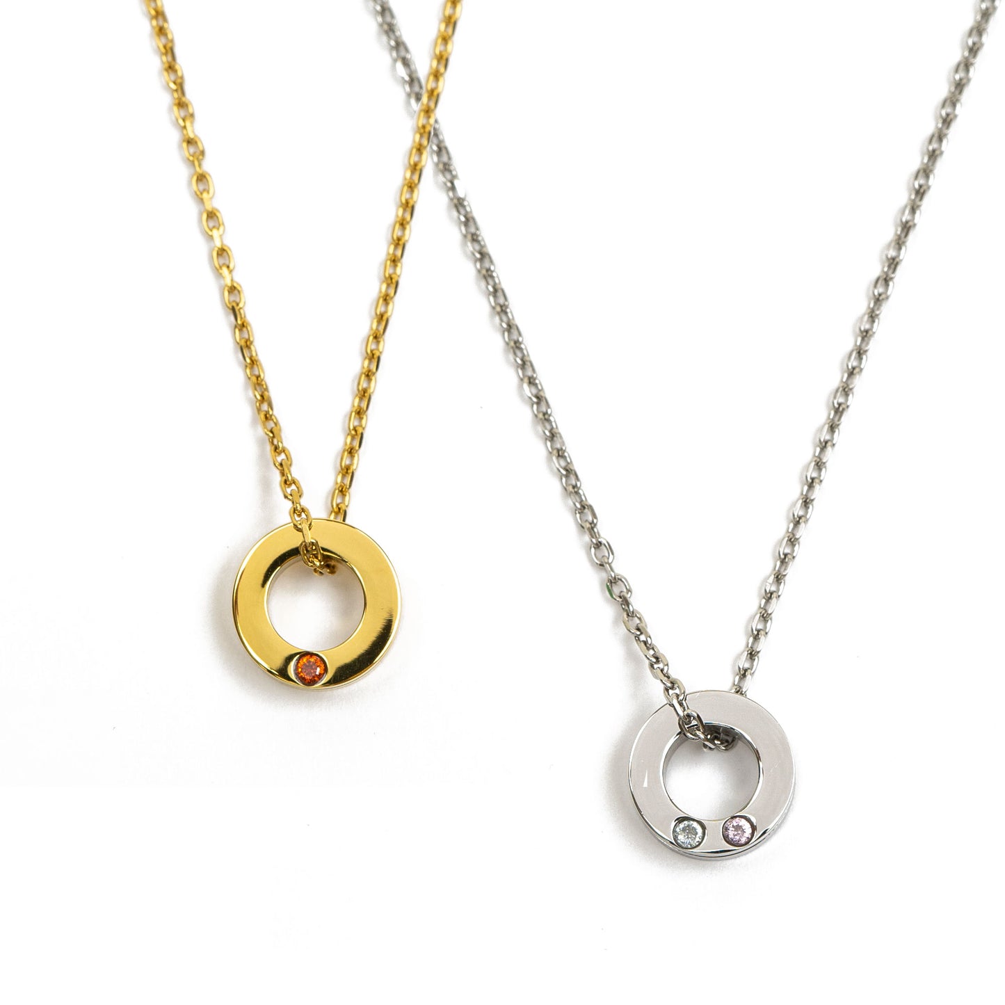 Alavel 選べる 誕生石 マルチ ストーン チューブ ネックレス ペア販売 Multi Stone APP0252