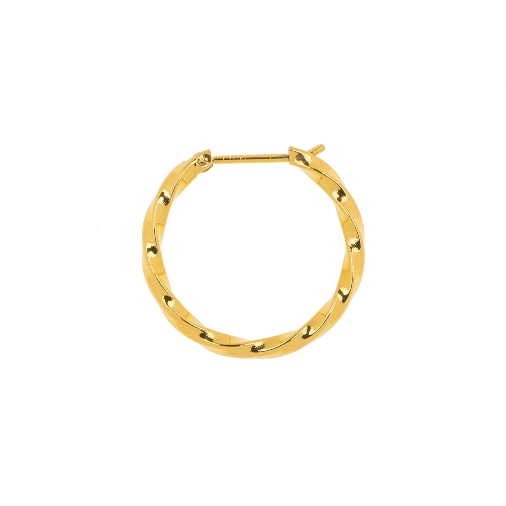 Alavel 選べる フープピアス 遮断機タイプ ツイスト Lサイズ 片耳分 単品販売 PUPS015