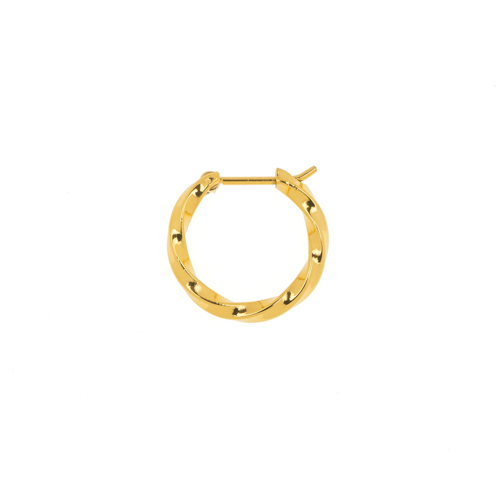 Alavel 選べる フープピアス 遮断機タイプ ツイスト Mサイズ 片耳分 単品販売 PUPS019