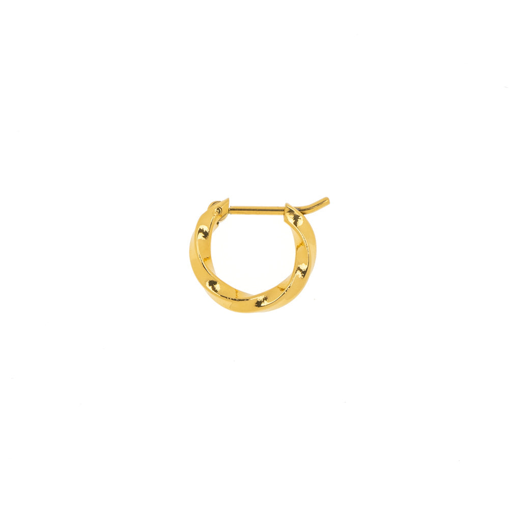 Alavel 選べる フープピアス 遮断機タイプ ツイスト Sサイズ 片耳分 単品販売 PUPS023