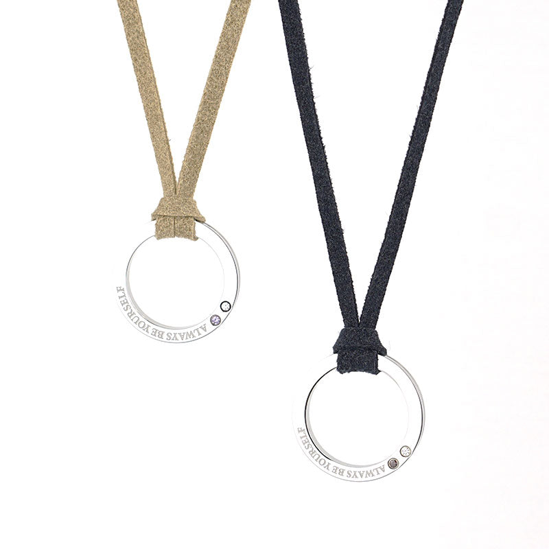 Alavel 選べる 誕生石 フェイク スエード リング ネックレス 単品販売 ABY APZ0515-SH