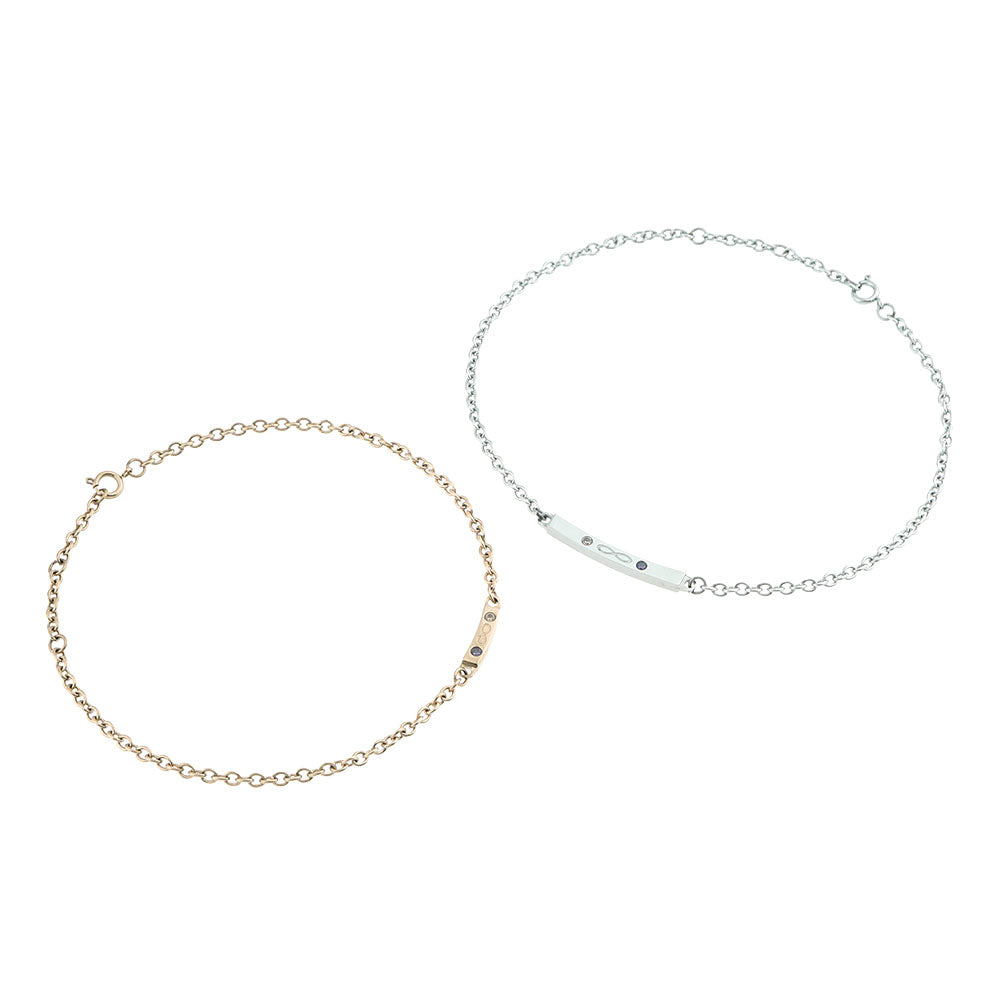 Alavel 選べる 誕生石 チェーン ブレスレット ペア販売 TWWA APB0116