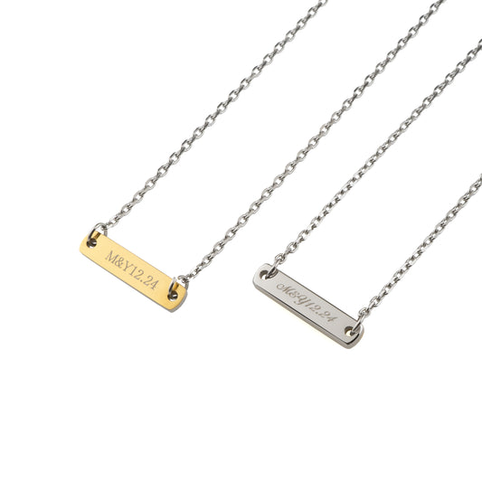 Alavel 選べる プレートネックレス ペア販売 シンプル 2トーン APP0269-SHGD APP0270-SHGD