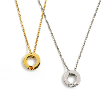 Alavel 選べる 誕生石 マルチ ストーン チューブ ネックレス ペア販売 Multi Stone APP0252