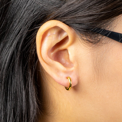 Alavel 選べる フープピアス 遮断機タイプ  ラウンド Sサイズ 両耳分 PUPS021-ｐ
