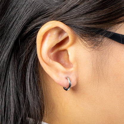 Alavel 選べる フープピアス 遮断機タイプ  ツイスト Sサイズ 両耳分 PUPS023-ｐ
